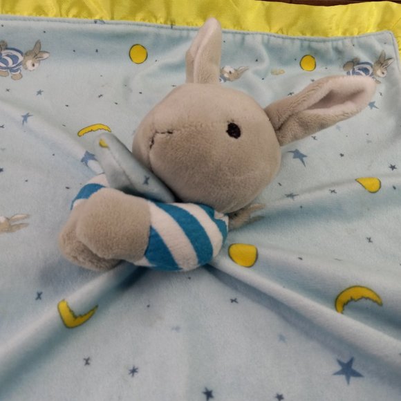 Goodnight Moon Bunny Rabbit Lovey Plush Security Blanket Lovie - Picture 5 of 8
